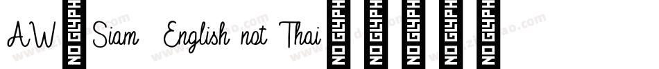 AW_Siam  English not Thai字体转换